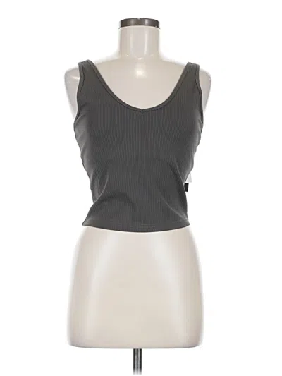 Pre-owned Senita Athletics Tank Top Gray Strapless Neckline Tops