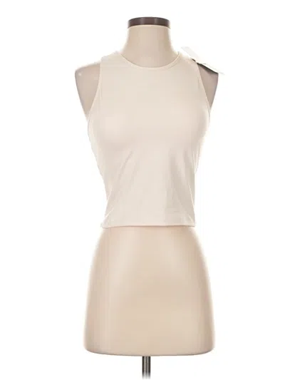 Senita Athletics Tank Top Ivory Halter Neckline Tops