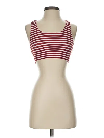 Pre-owned Senita Athletics Tank Top Red Halter Neckline Tops