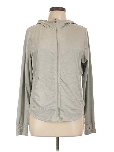 Pre-owned Senita Athletics Zip Up Hoodie In Gray