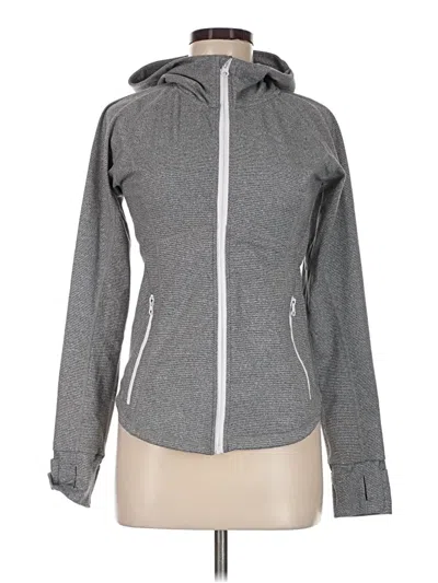Pre-owned Senita Athletics Zip Up Hoodie In Gray