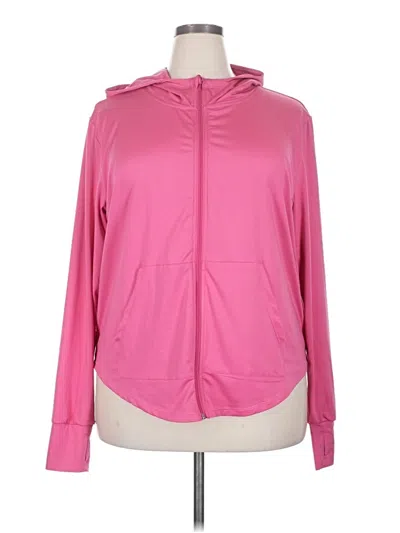 Pre-owned Senita Athletics Zip Up Hoodie In Pink