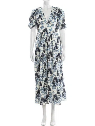 Pre-owned Senlis Floral Print Long Dress