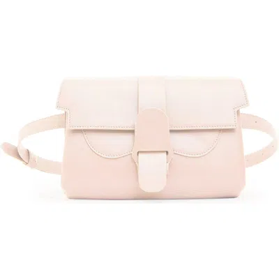 Senreve Aria Belt Bag Pebbled Leather 5-way Convertible Handbag In Blush