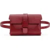 Senreve Aria Belt Bag Pebbled Leather 5-way Convertible Handbag In Merlot