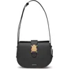 Senreve Cadence Crossbody Pebbled Leather Handbag In Noir