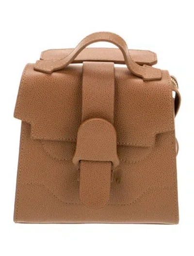 Pre-owned Senreve Embossed Leather Backpack In Brown