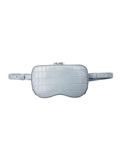 Pre-owned Senreve Embossed Leather Belt Bag In Blue
