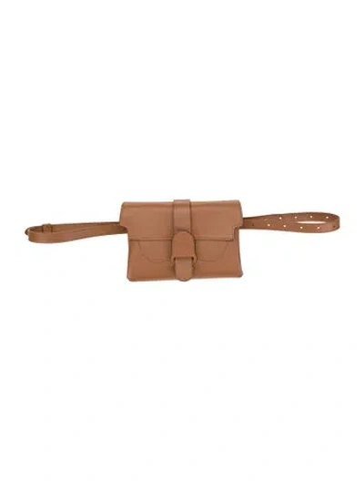 Pre-owned Senreve Embossed Leather Belt Bag In Brown