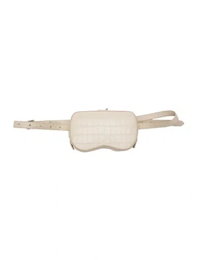 Pre-owned Senreve Embossed Leather Belt Bag In Neutral