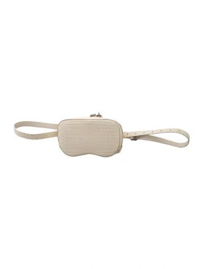Pre-owned Senreve Embossed Leather Belt Bag In Neutrals