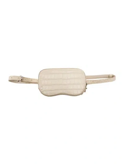Pre-owned Senreve Embossed Leather Belt Bag In Neutrals