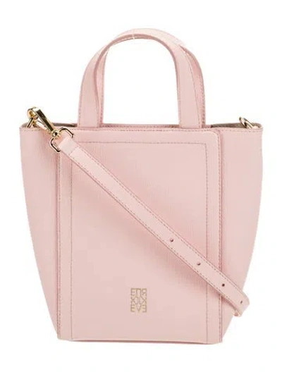 Pre-owned Senreve Embossed Leather Top Handle Bag In Pink