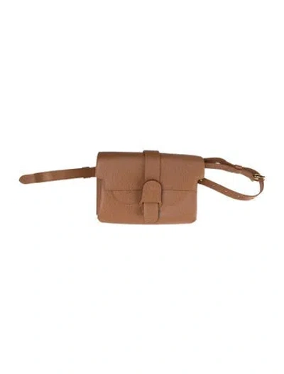 Pre-owned Senreve Leather Aria Petite In Brown
