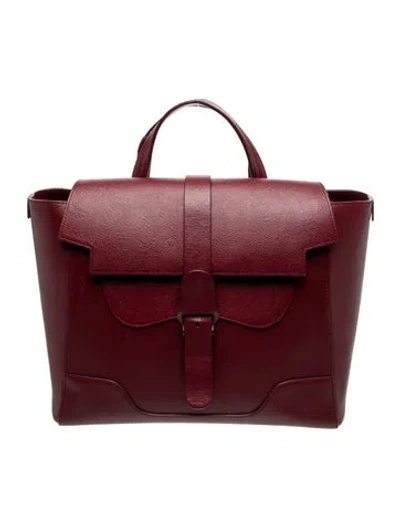 Pre-owned Senreve Leather Backpack In Burgundy