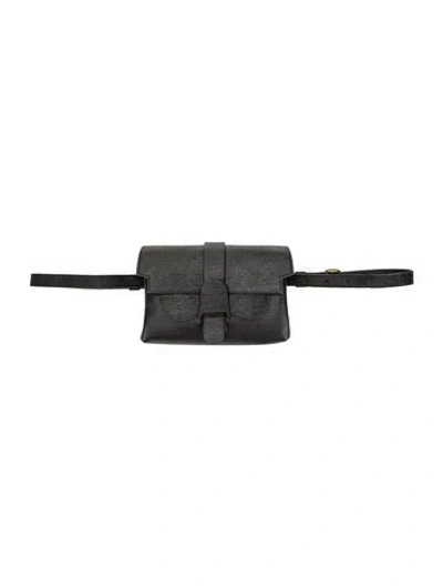Pre-owned Senreve Leather Belt Bag In Black