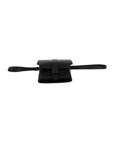 Pre-owned Senreve Leather Belt Bag In Black