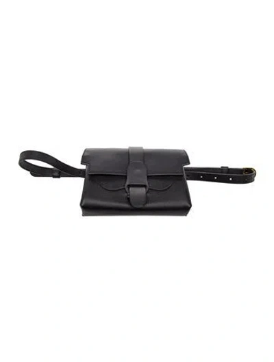 Pre-owned Senreve Leather Belt Bag In Black