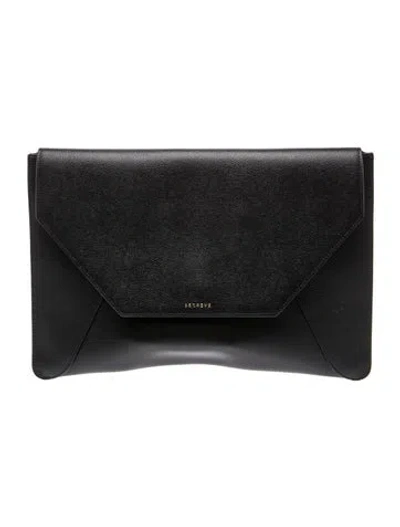 Pre-owned Senreve Leather Clutch In Black