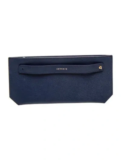 Pre-owned Senreve Leather Clutch In Blue