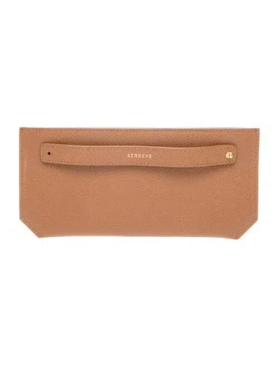Pre-owned Senreve Leather Clutch In Brown