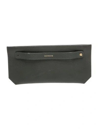 Pre-owned Senreve Leather Clutch In Green