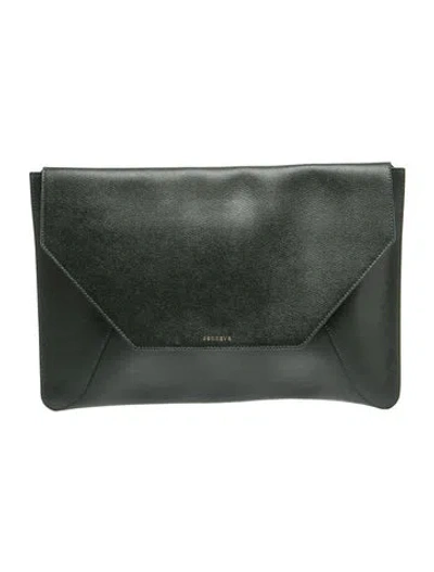 Pre-owned Senreve Leather Clutch In Green