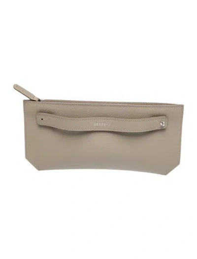 Pre-owned Senreve Leather Clutch In Grey