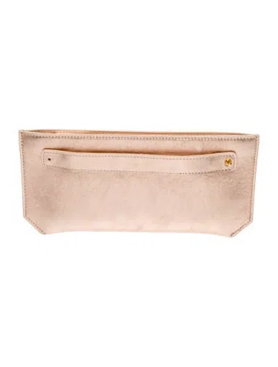 Pre-owned Senreve Leather Clutch In Metallic/pink