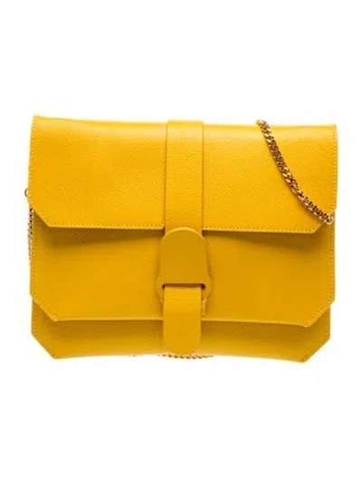Pre-owned Senreve Leather Clutch In Yellow