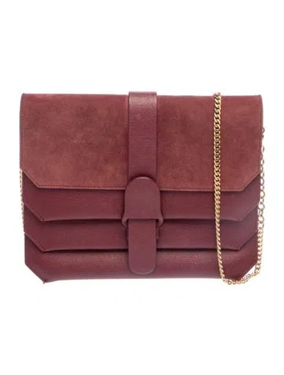 Pre-owned Senreve Leather Crossbody Bag In Burgundy