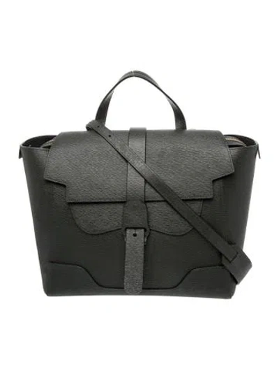 Pre-owned Senreve Leather Messenger Bag In Gray