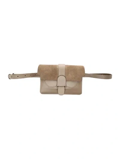Pre-owned Senreve Leather Messenger Bag In Neutral