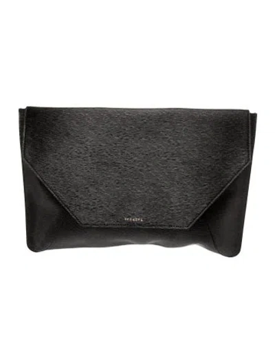 Pre-owned Senreve Leather Portfolio In Black