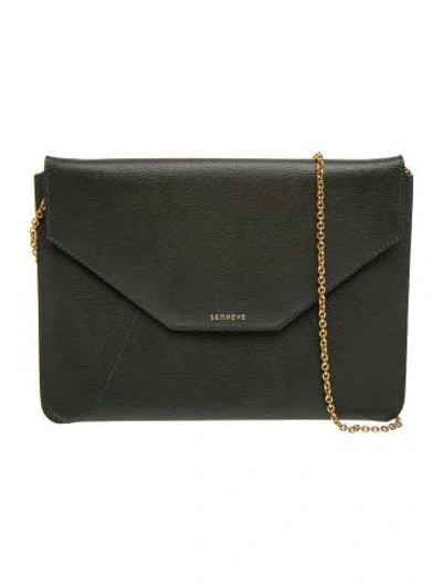 Pre-owned Senreve Leather Portfolio In Black