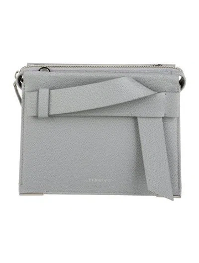 Pre-owned Senreve Leather Portfolio In Gray