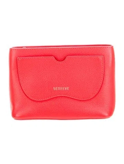 Pre-owned Senreve Leather Portfolio In Red
