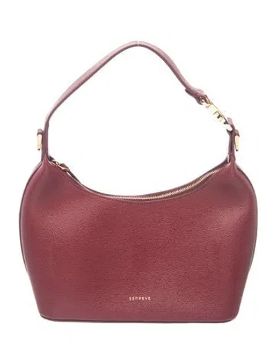Pre-owned Senreve Leather Shoulder Bag In Burgundy