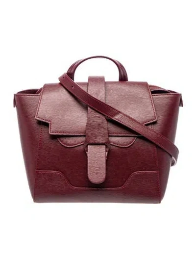Pre-owned Senreve Leather Shoulder Bag In Burgundy