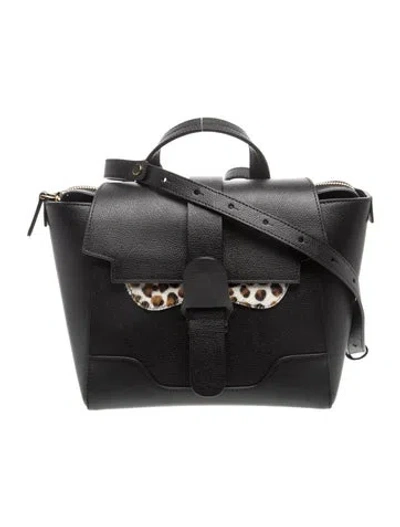 Pre-owned Senreve Leather Top Handle Bag In Black