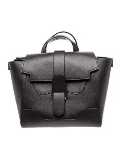Pre-owned Senreve Leather Top Handle Bag In Black