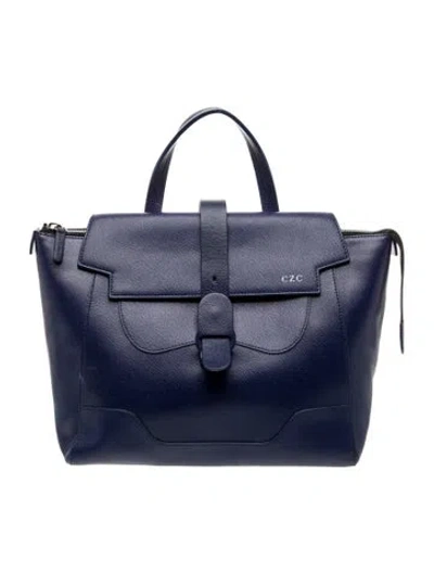 Pre-owned Senreve Leather Top Handle Bag In Blue