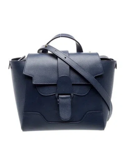 Pre-owned Senreve Leather Top Handle Bag In Blue