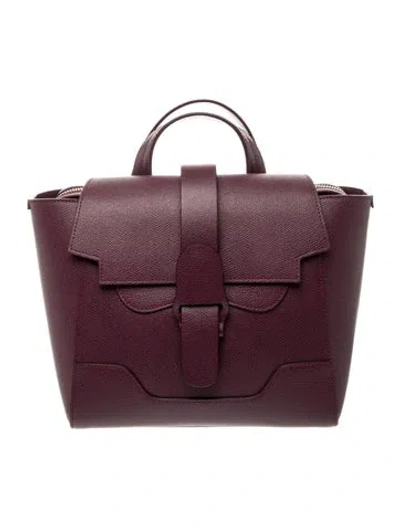 Pre-owned Senreve Leather Top Handle Bag In Burgundy