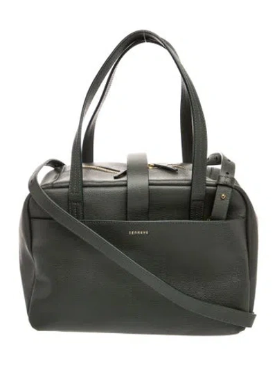 Pre-owned Senreve Leather Top Handle Bag In Green