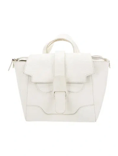 Pre-owned Senreve Leather Top Handle Bag In White