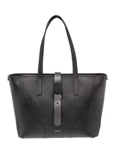 Pre-owned Senreve Leather Tote In Black