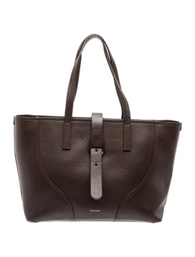 Pre-owned Senreve Leather Tote In Brown