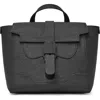 Senreve Midi Maestra Mimosa Leather 4-way Convertible Handbag In Onyx