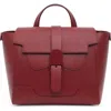 Senreve Midi Maestra Pebbled Leather 4-way Convertible Handbag In Burgundy